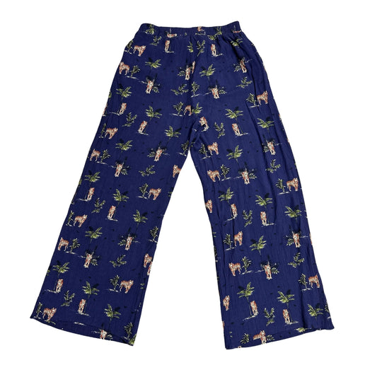 F&F® Navy Safari Print Wide Leg Pants