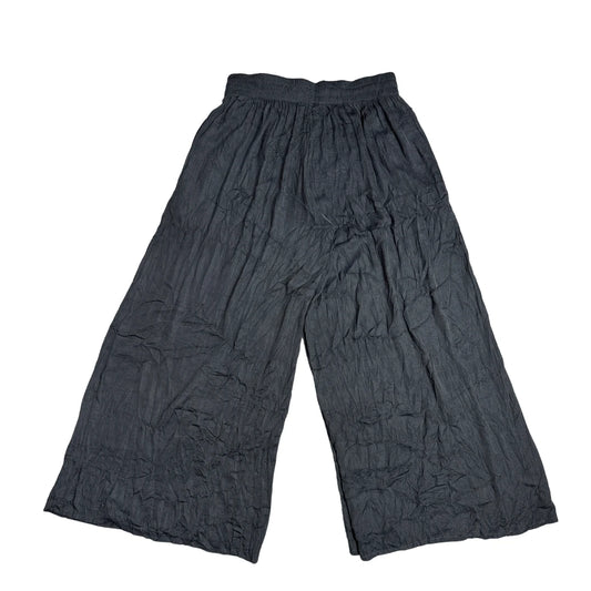 Love & Jeans® Charcoal Crinkle Texture Wide Leg Pants