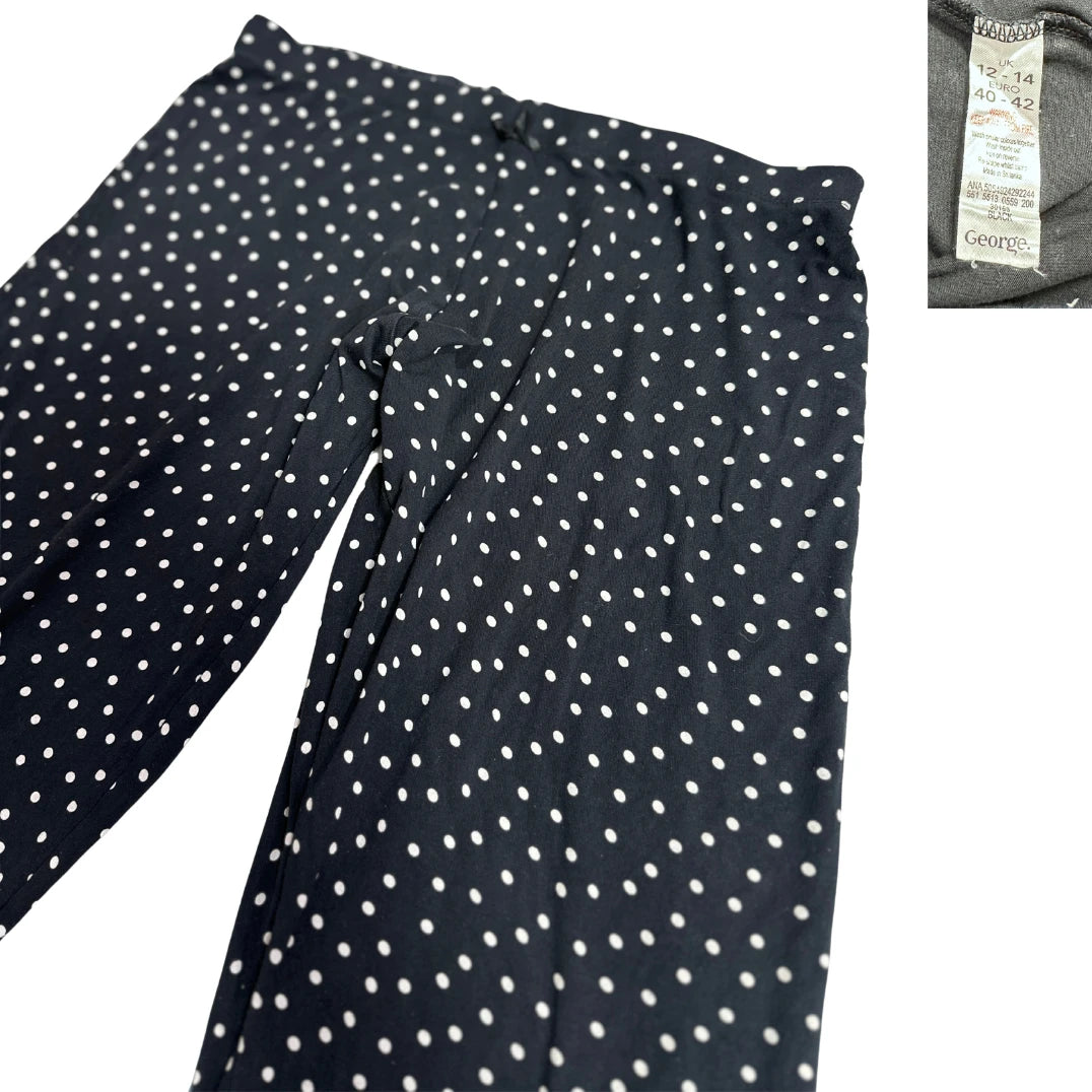 GEORGE® Classic Black Polka Dot Lounge Pants