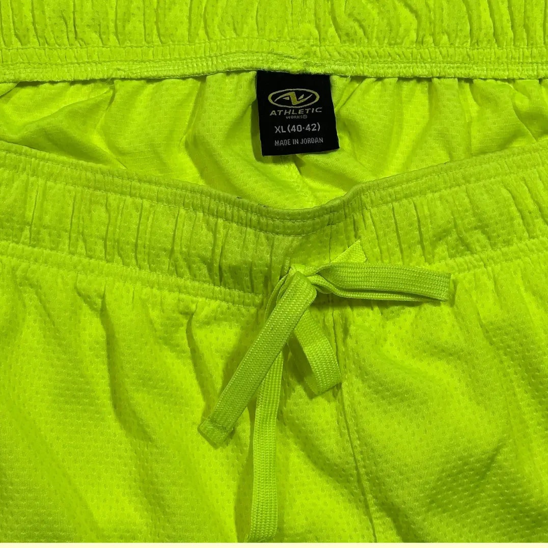 Athletic Works® Neon Yellow Mesh Shorts – XL (40-42
