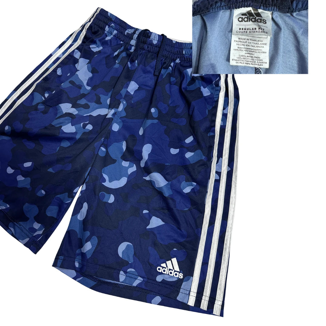 Adidas Blue Camo Training Shorts Regular Fit 🔵