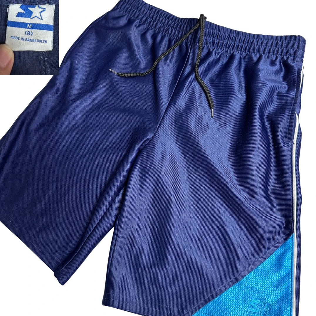 Starter® Navy Blue Athletic Mesh Panel Shorts 🔵(S)
