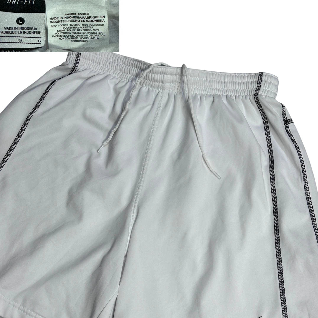 Nike® White Dri-FIT Athletic Shorts(S)