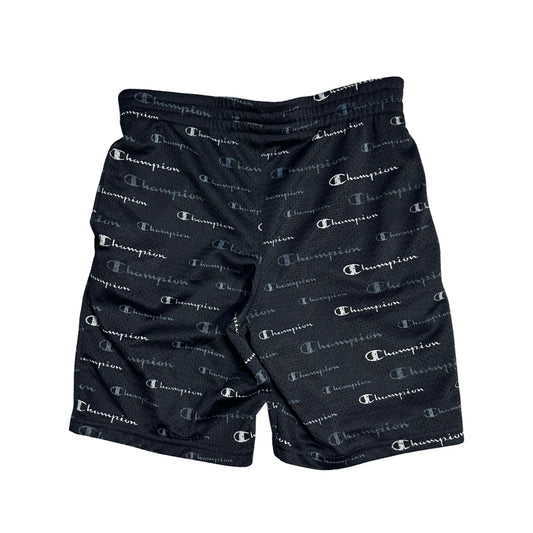 Champion® Black Logo Print Athletic Shorts (S)