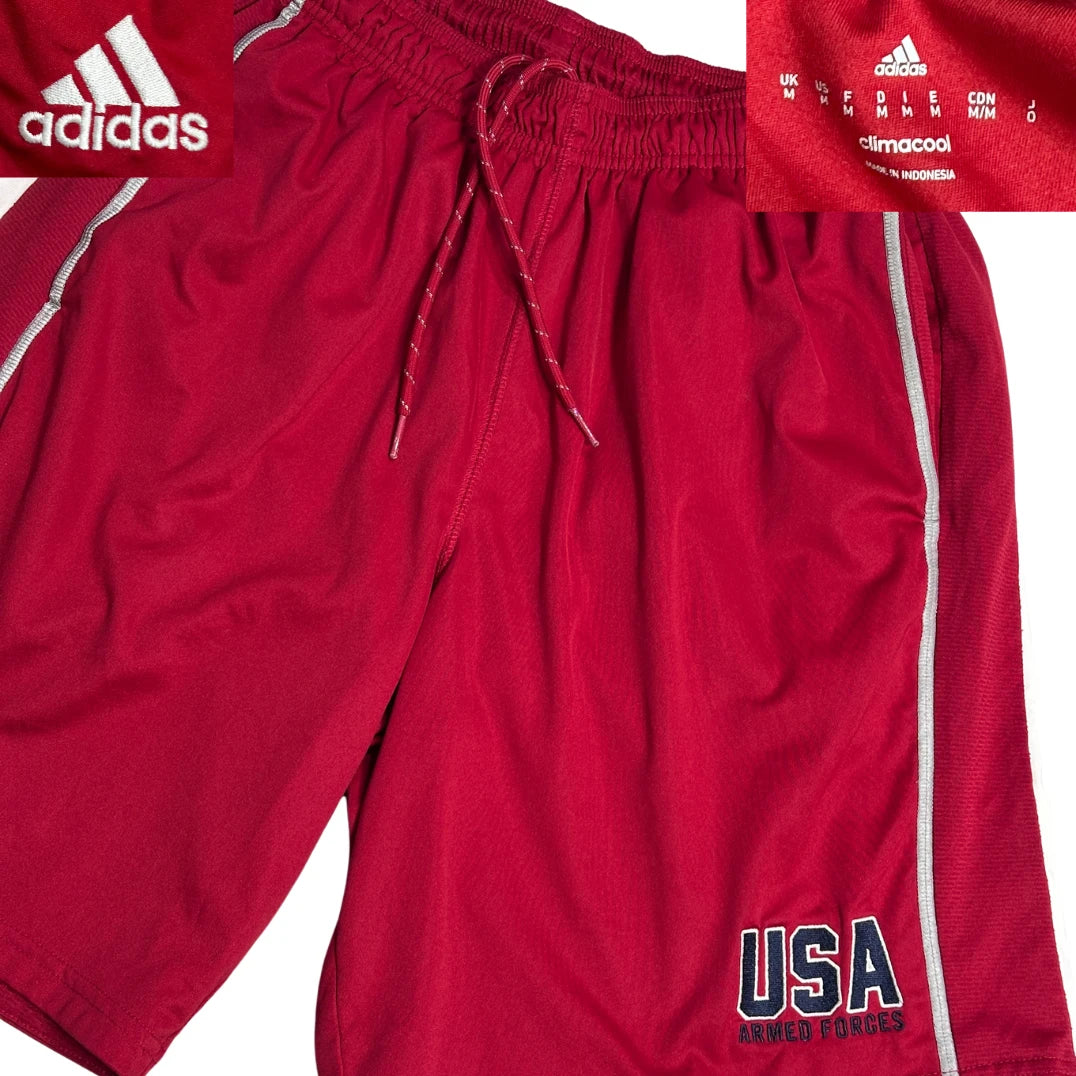 Adidas® Red USA Athletic Shorts(M)