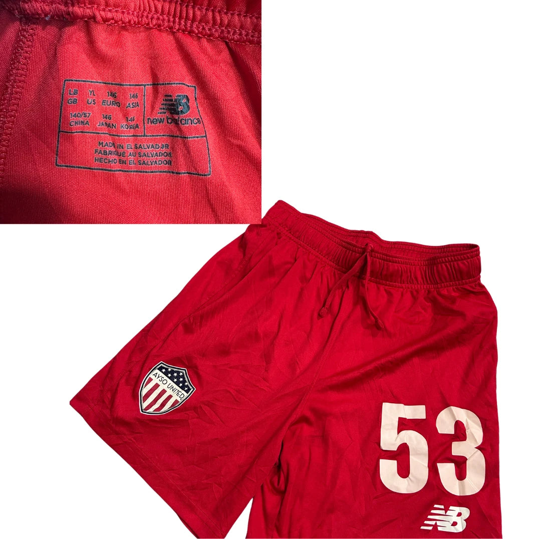 New Balance® Red Graphic Sports Shorts(S)