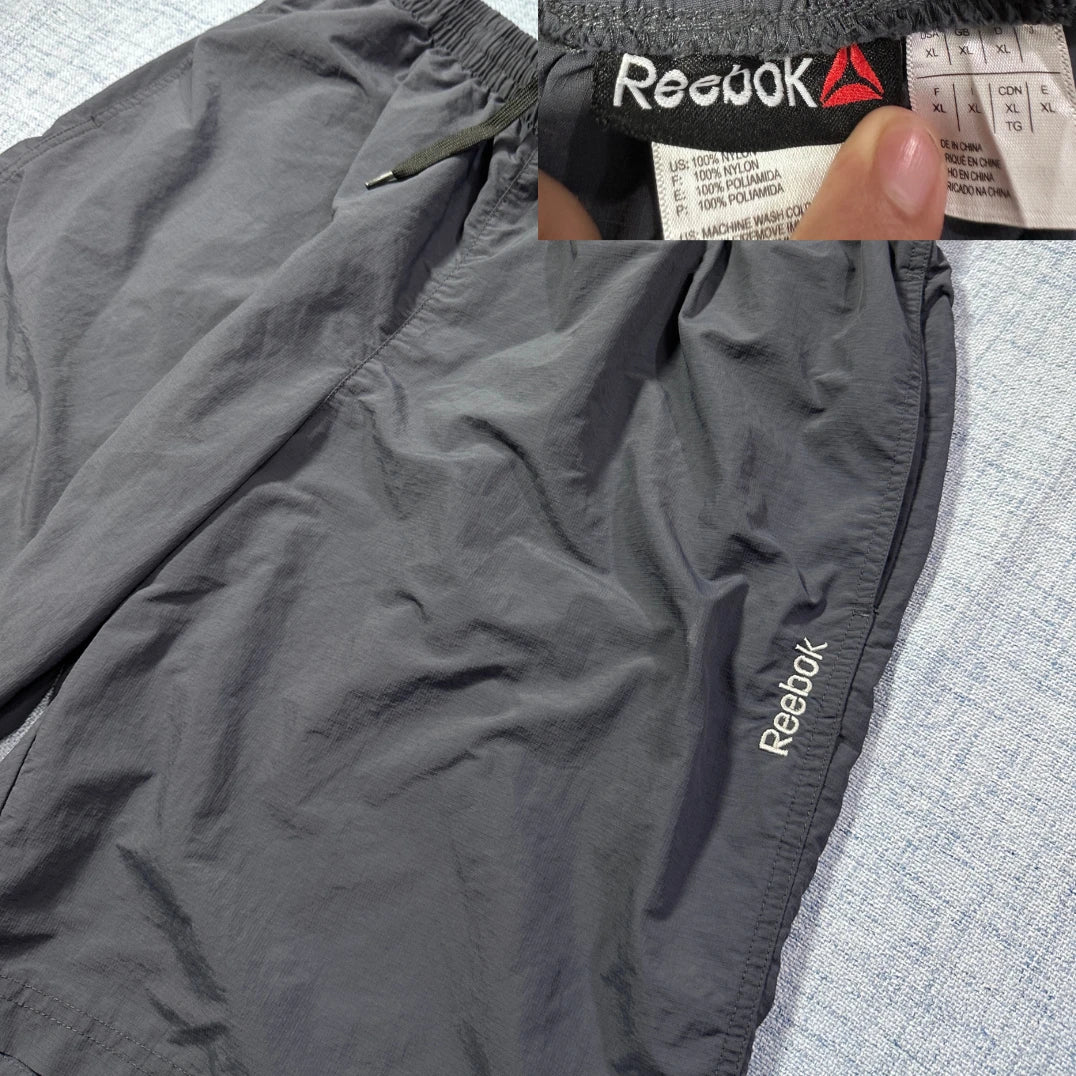 Reebok® Grey Nylon Athletic Shorts(XL)