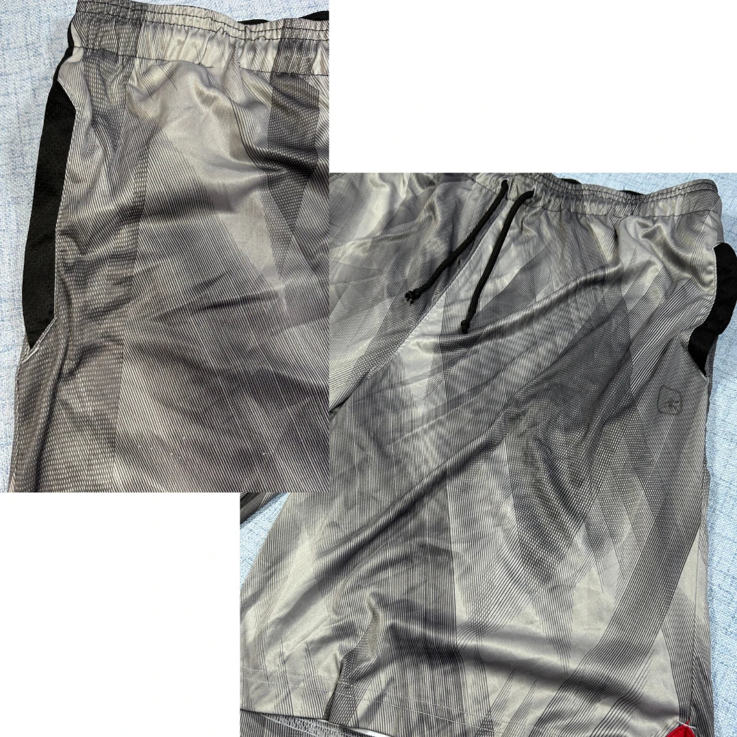 And1® Gray Athletic Shorts Patterned-2XL