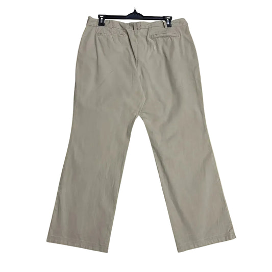 Classic Lands’ End khaki pants, made from 100% cotton for a comfortable and breathable fit