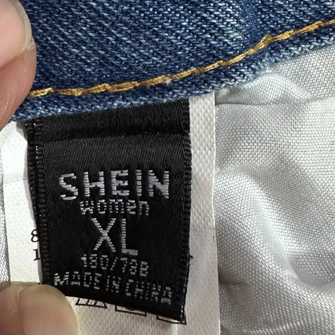 Shein blue denim jeans.