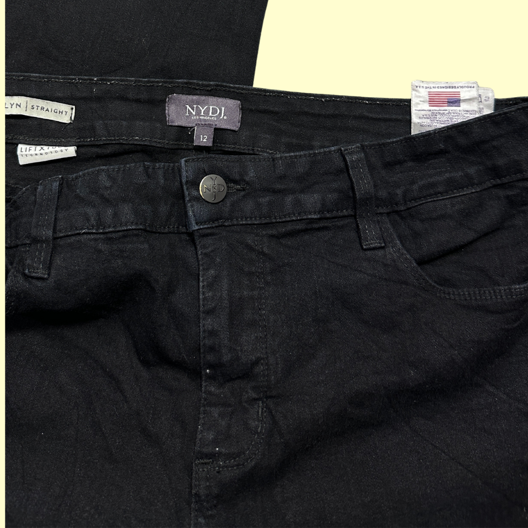 NYDJ Marilyn Straight Jeans in classic black.