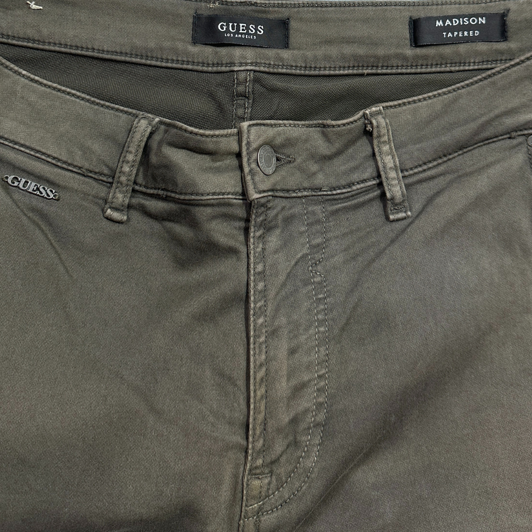 Guess Los Angeles Madison Tapered Pants in charcoal grey.