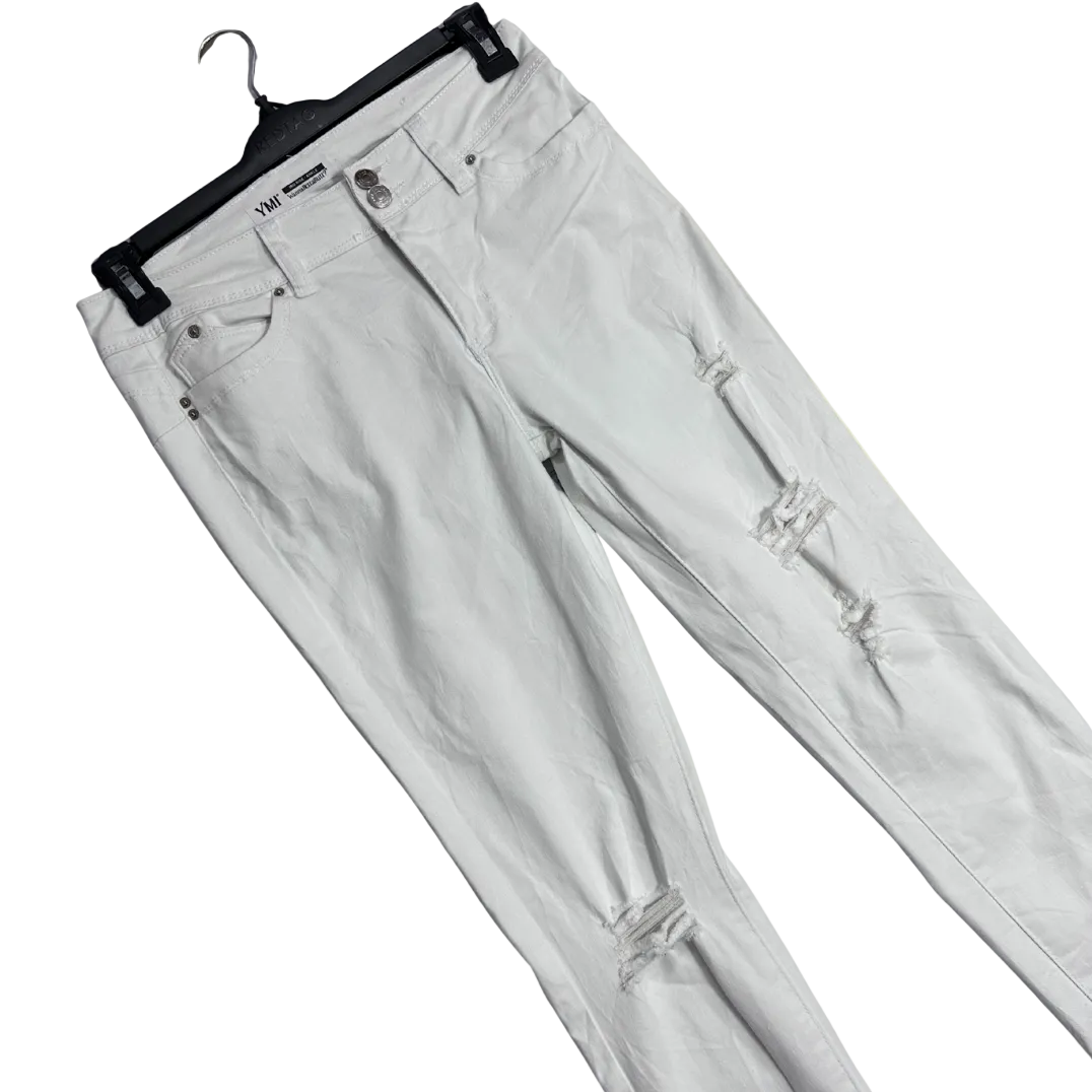 YMI WannaBettaButt White Distressed Jeans