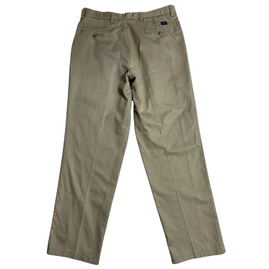 Dockers Beige Individual Fit Pleated Formal Pants for Men