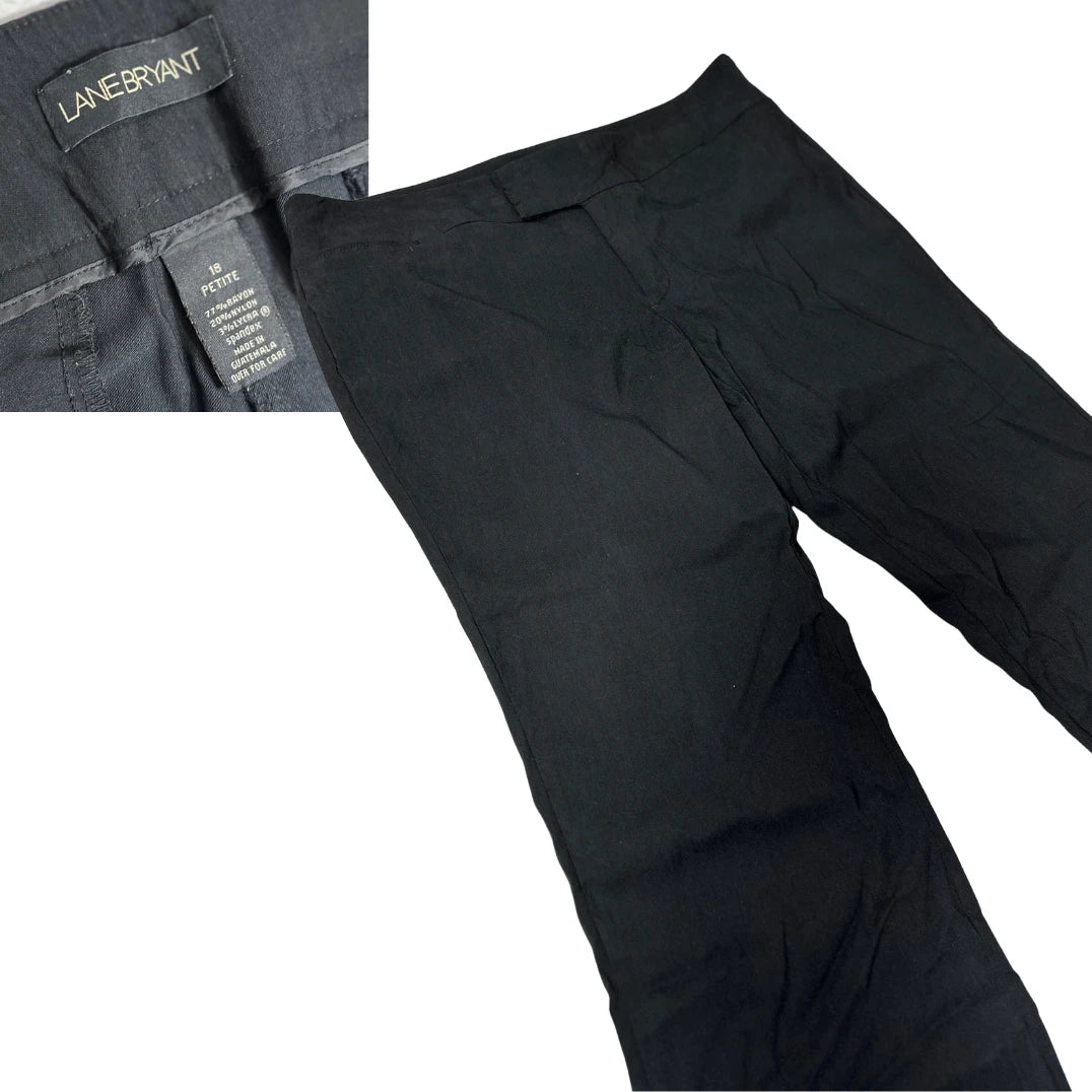 Lane Bryant Black Straight-Fit Pants Women