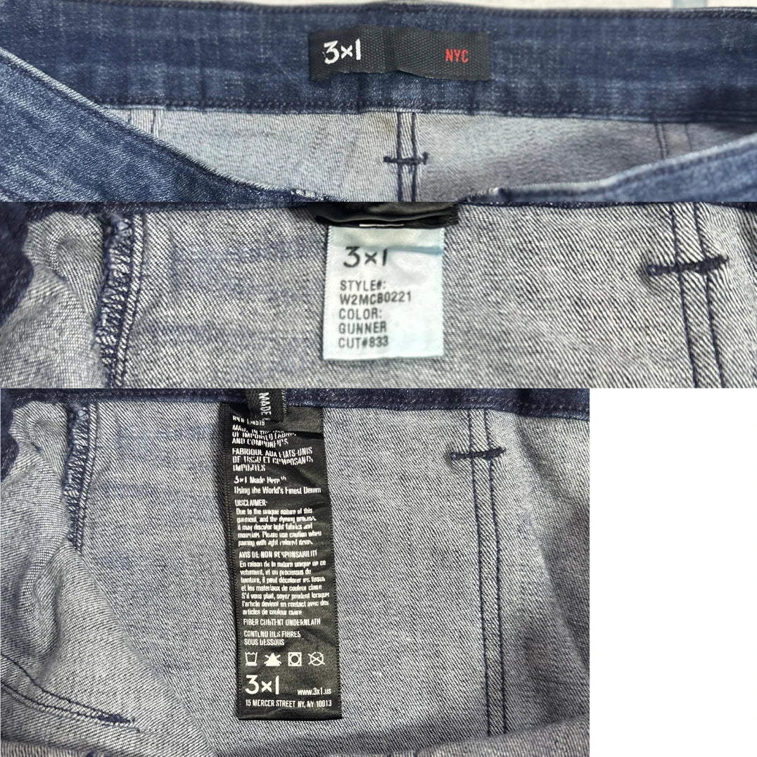 3x1 NYC Blue Straight Fit Jeans