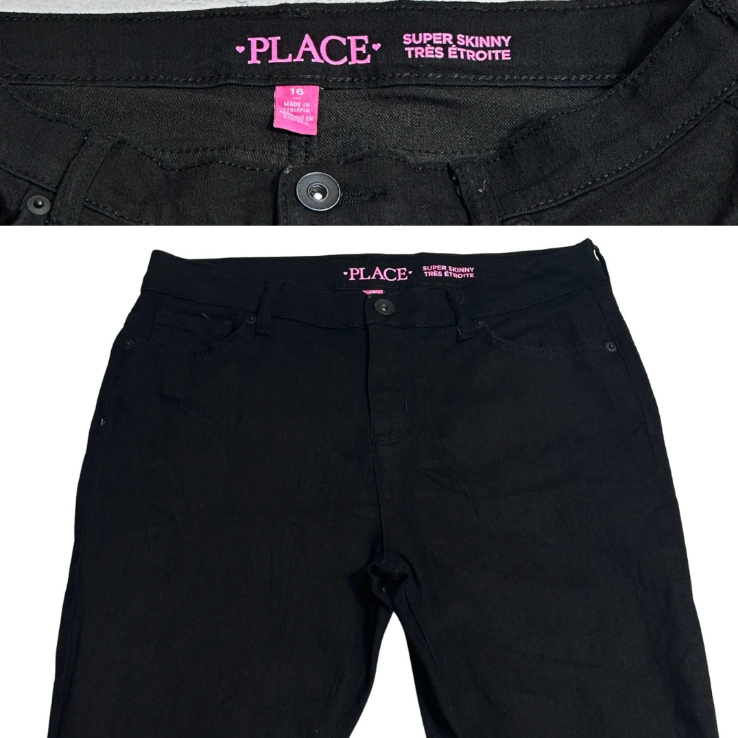 PLACE Women’s Super Skinny Black Jeans 👖