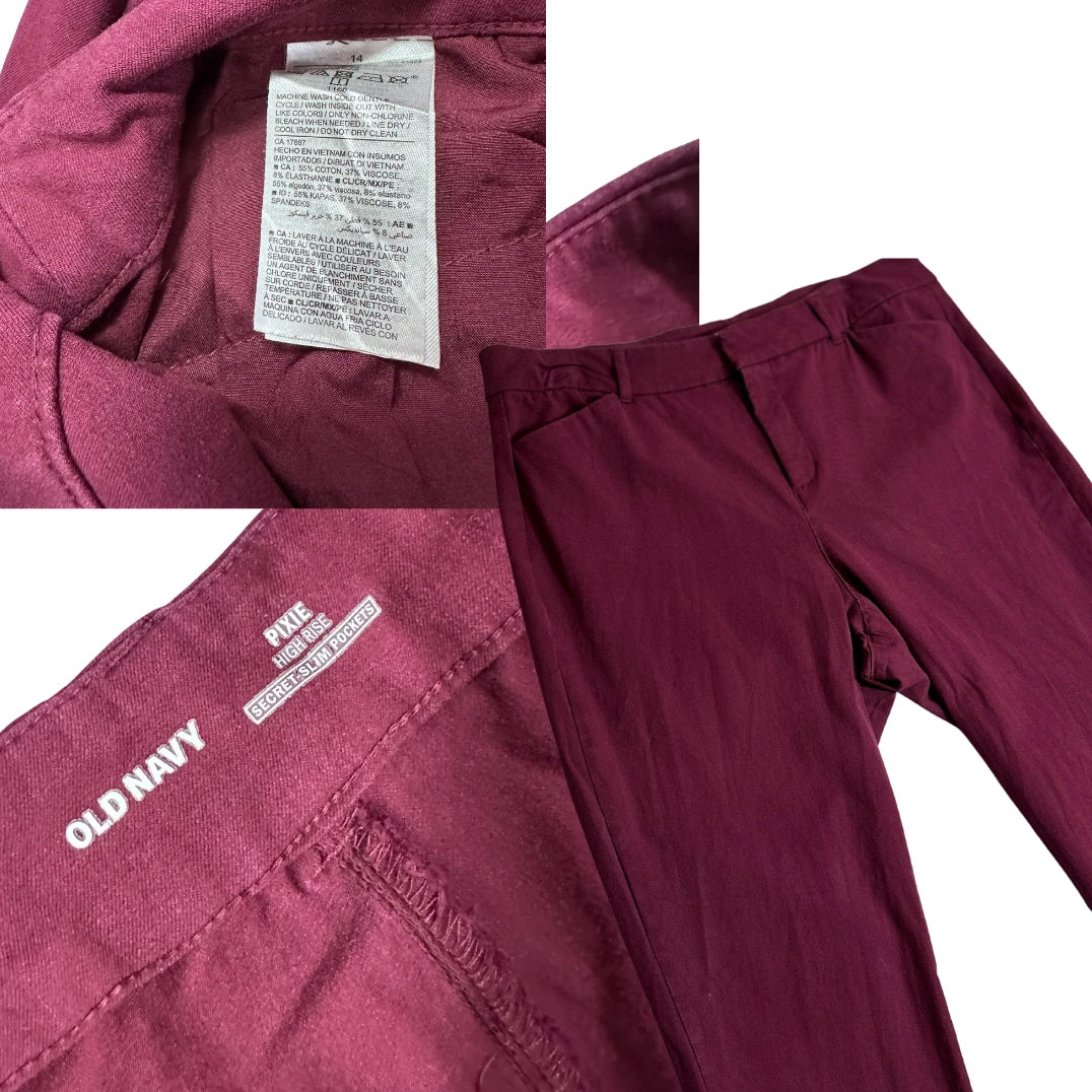 Old Navy Pixie High Rise Slim Fit Pants 👖✨