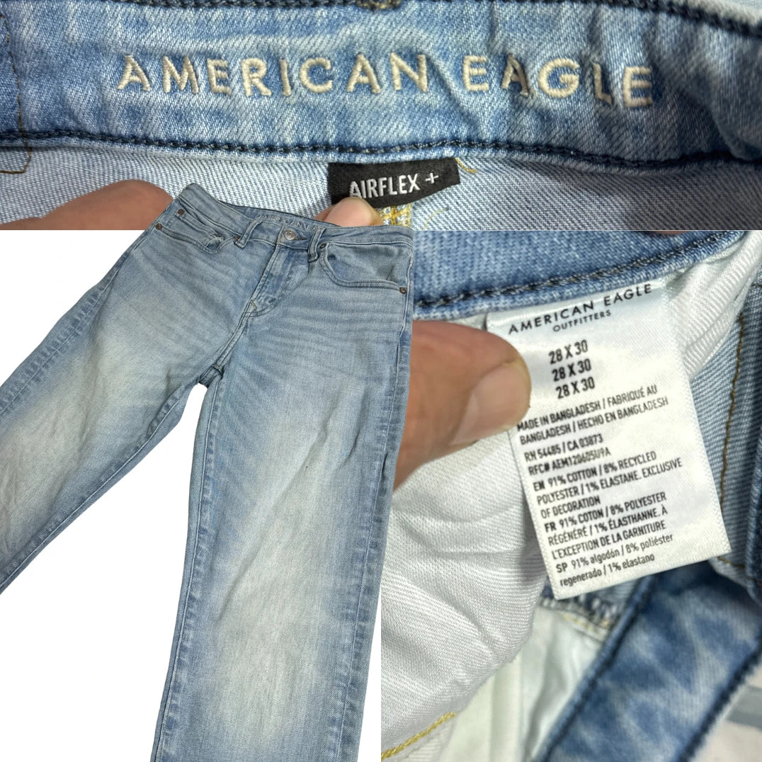 American Eagle AirFlex Plus Light Wash Slim Jeans 👖