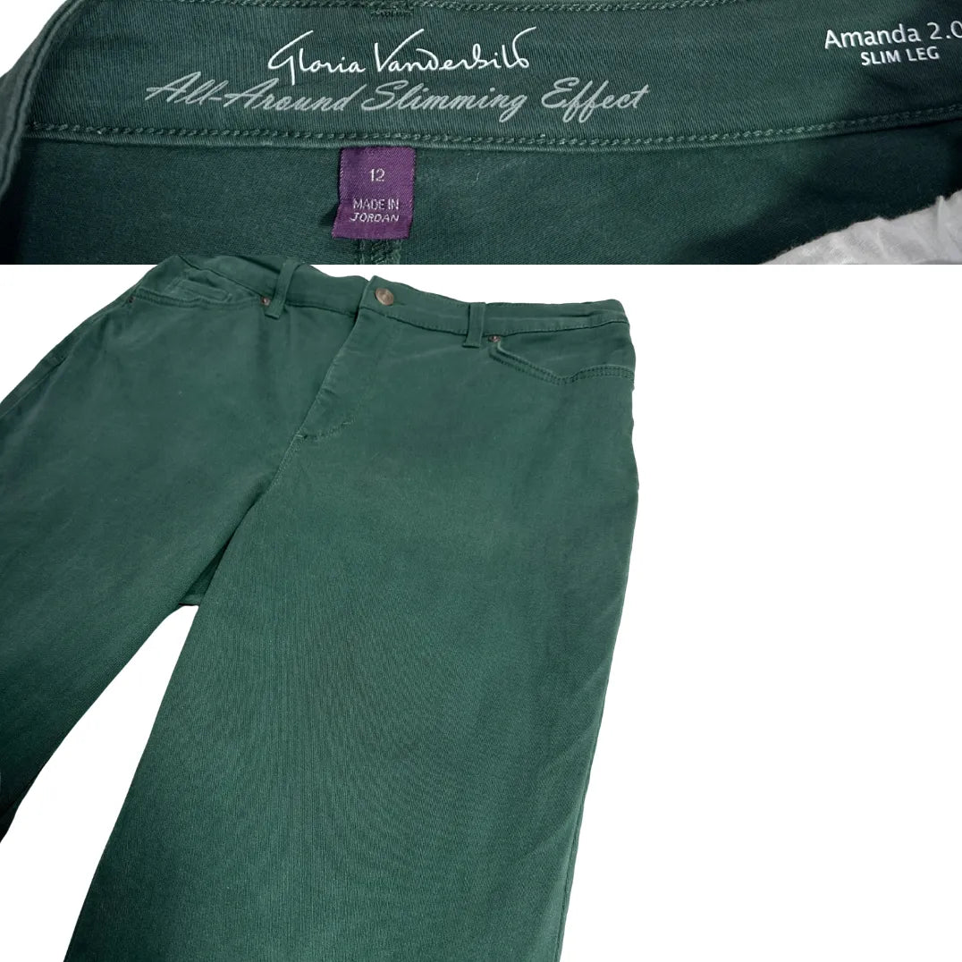 Gloria Vanderbilt Amanda Slim Leg Green Jeans 👖💚