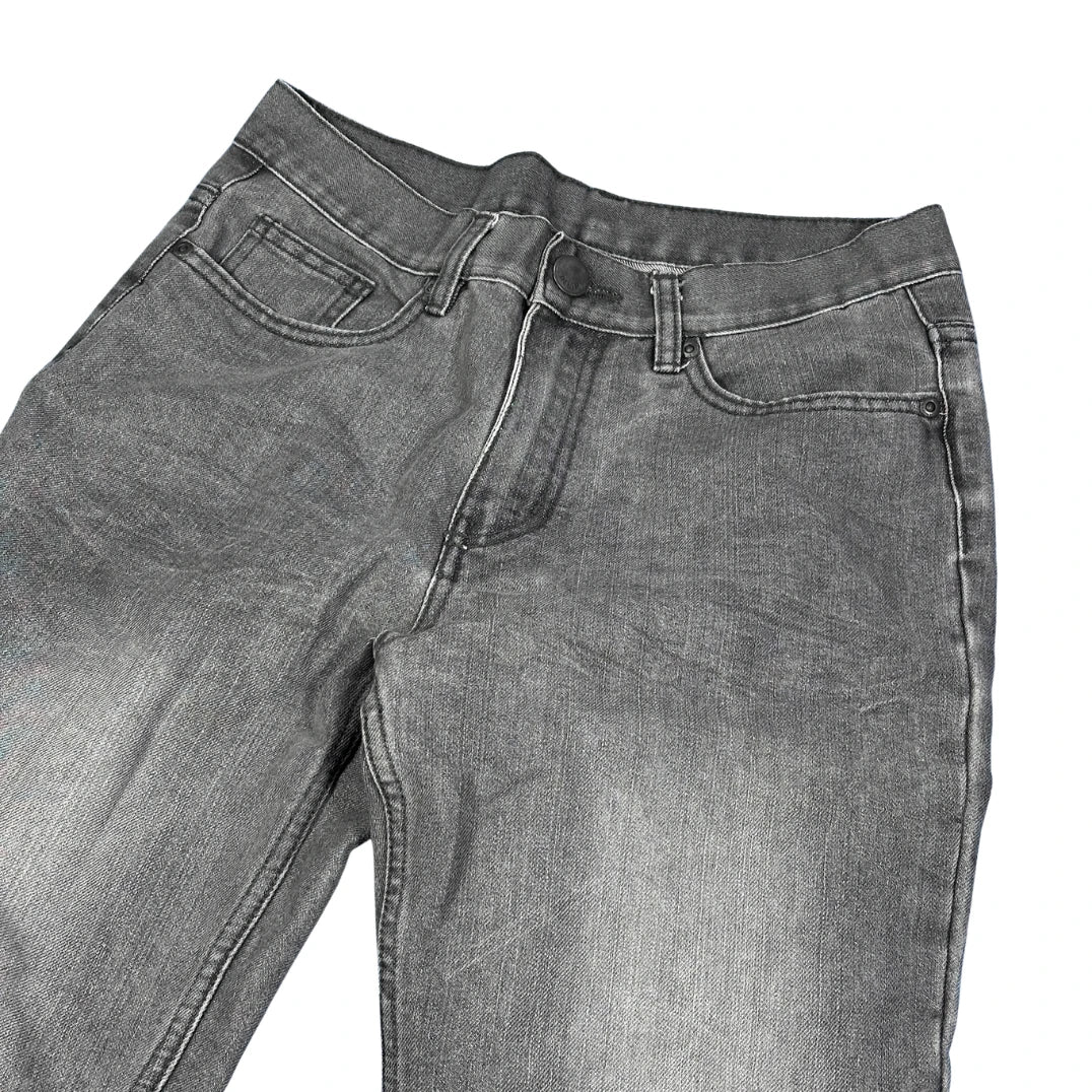 Washed Grey Straight Leg Jeans