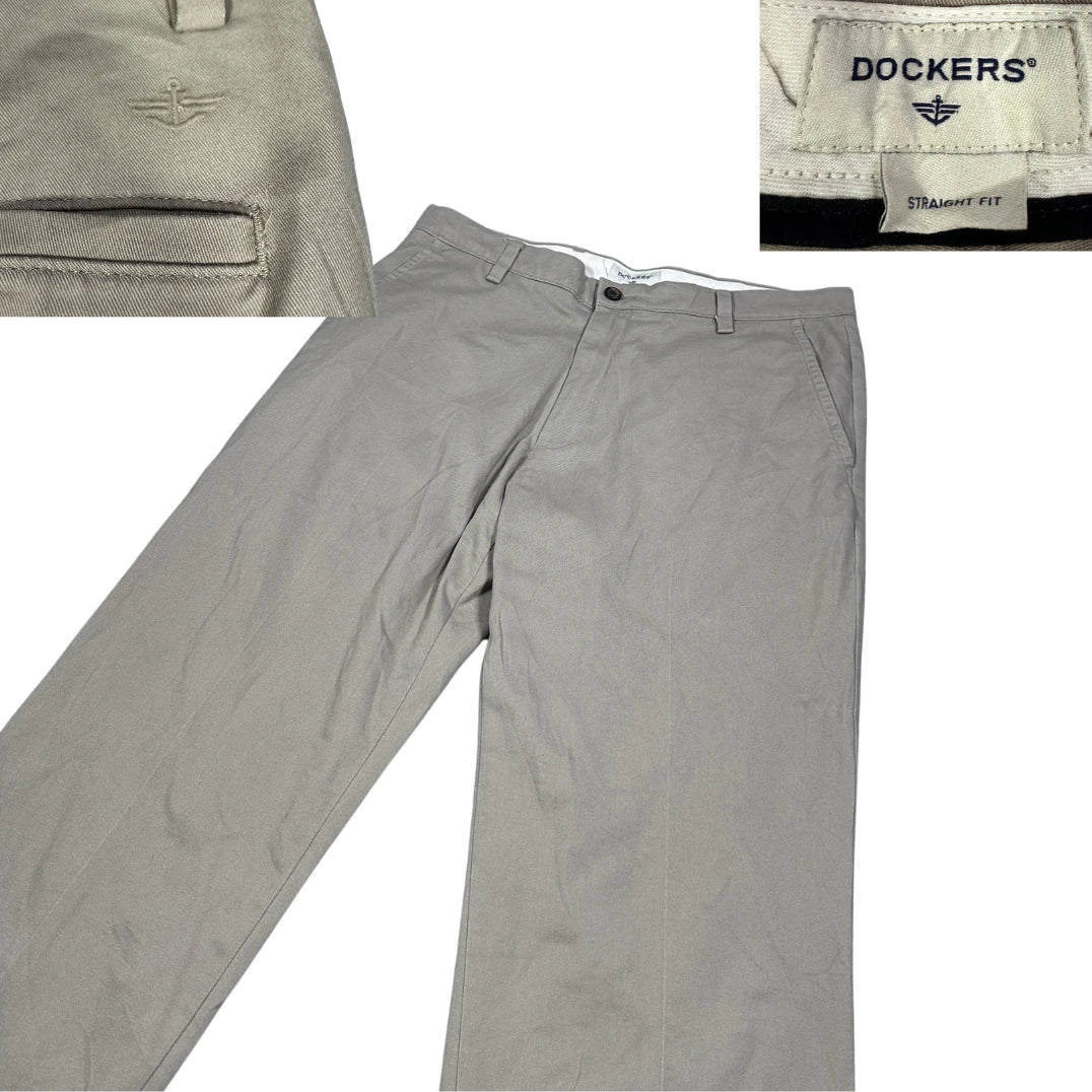 Dockers® Light Grey Straight Fit Chino Pants