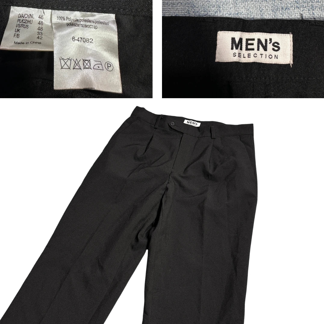 Men's Selection® Black Formal Dress Trousers