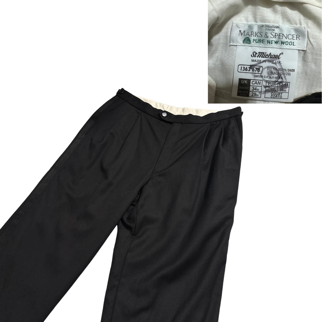 Marks & Spencer® Black Pure Wool Dress Trousers