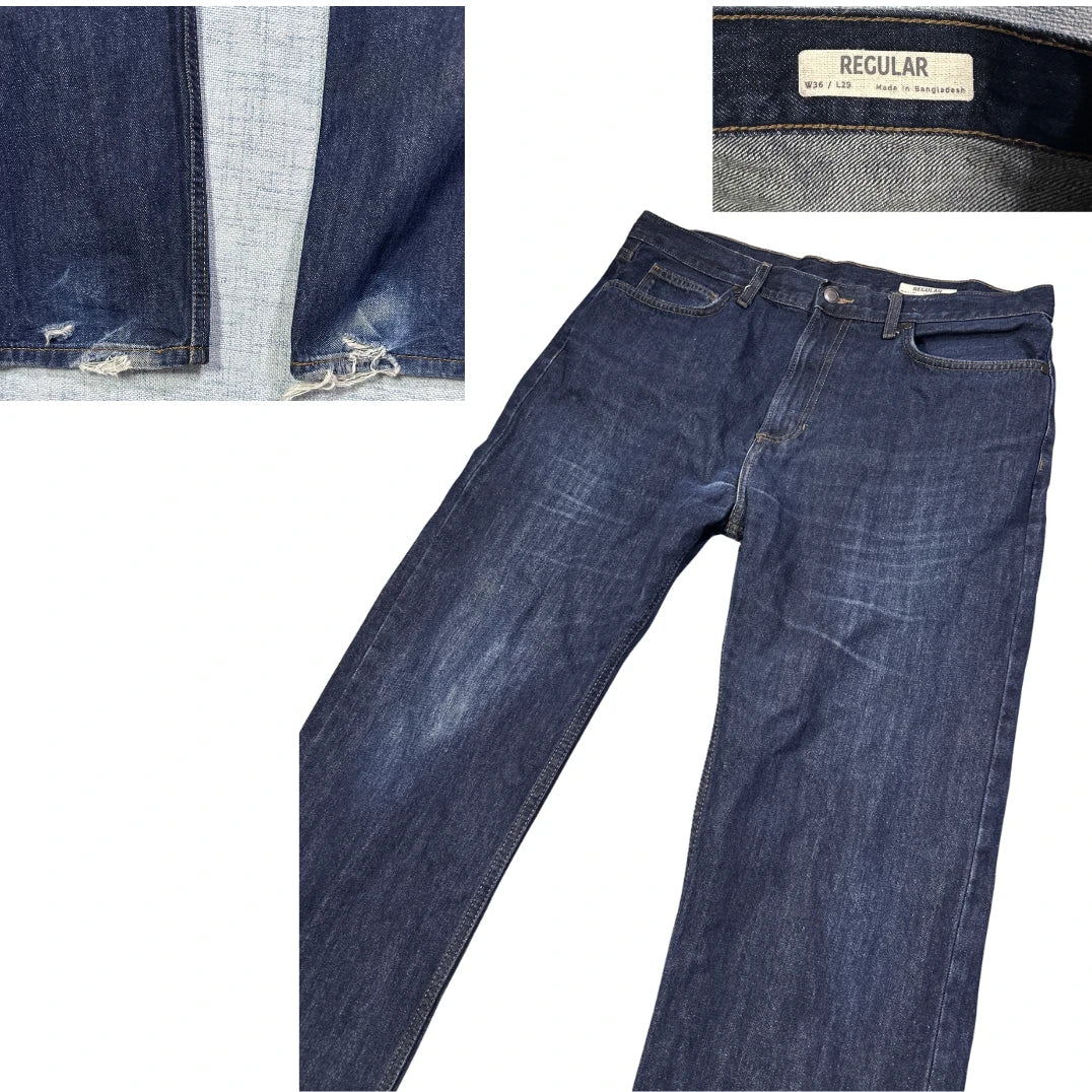 M&S® Dark Blue Denim Jeans