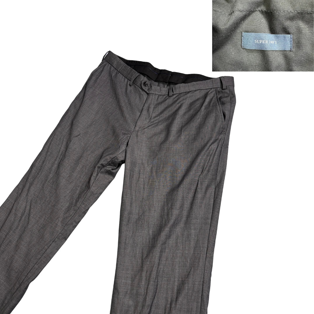 Super 140's® Grey Formal Dress Trousers
