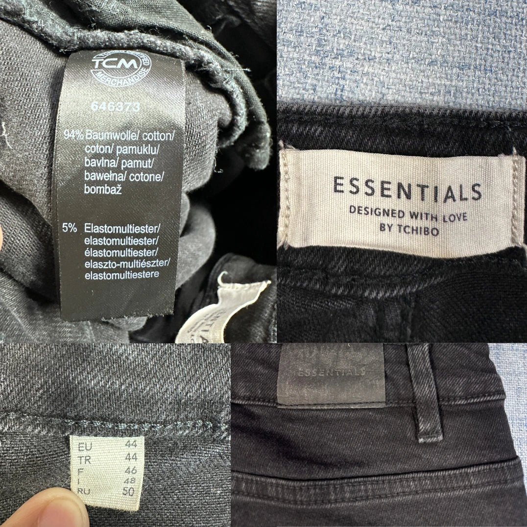 Essentials® Black Jeans Stretch Fit