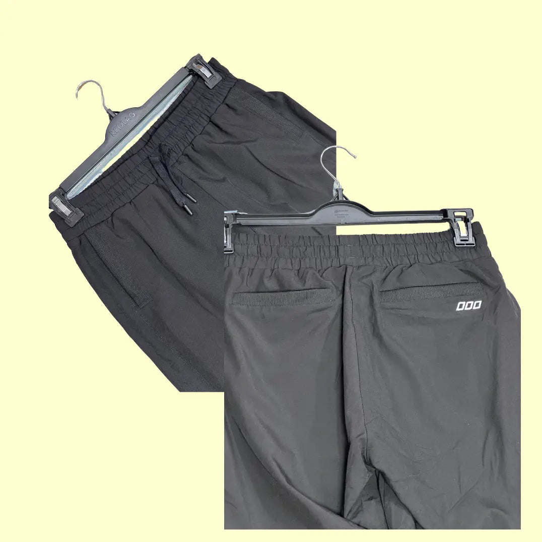 Classic and versatile black jogger pants, perfect for casual outings, lounging, or light workouts