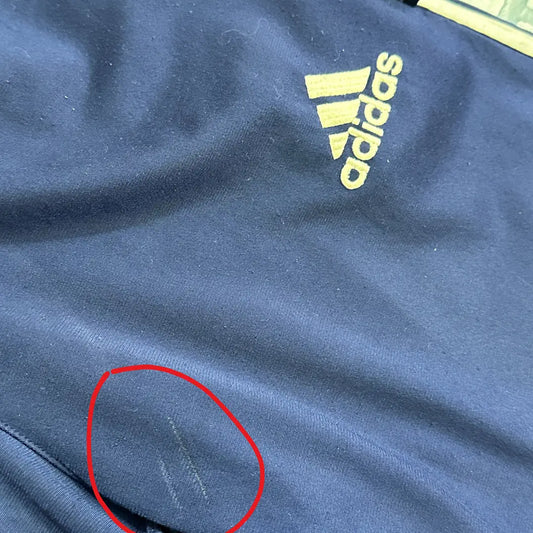 Adidas Navy Blue Track Pants with the signature 3-stripe design.