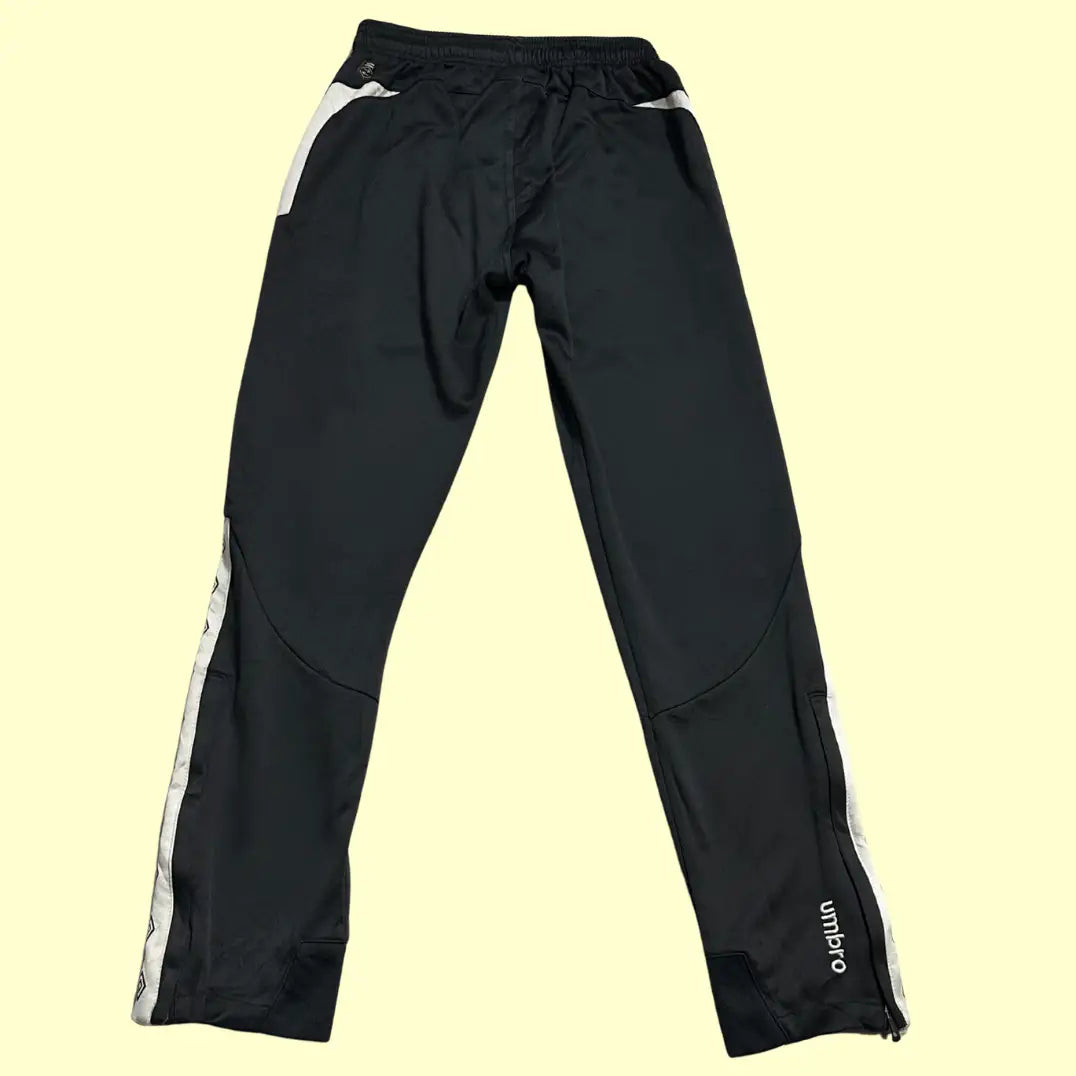 Umbro Black Jogging Pants with White Side Stripes