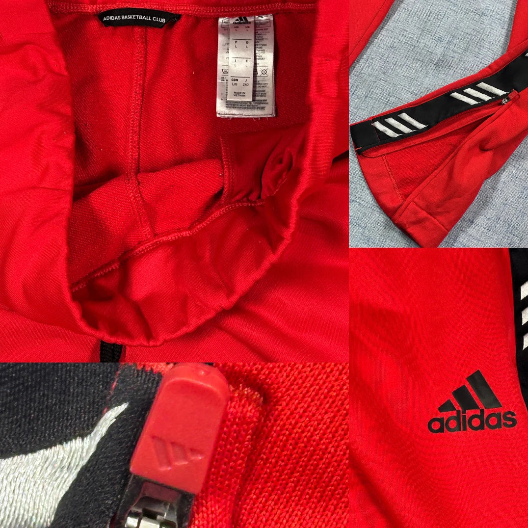 Adidas® Red Basketball Track Pants(L)