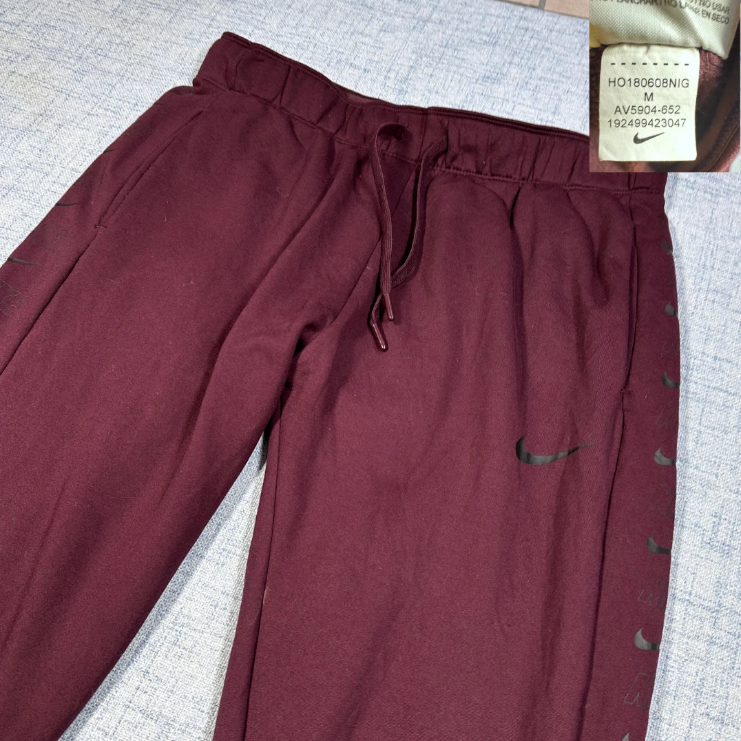 Nike Maroon Repeat Swoosh Jogger Pants-M