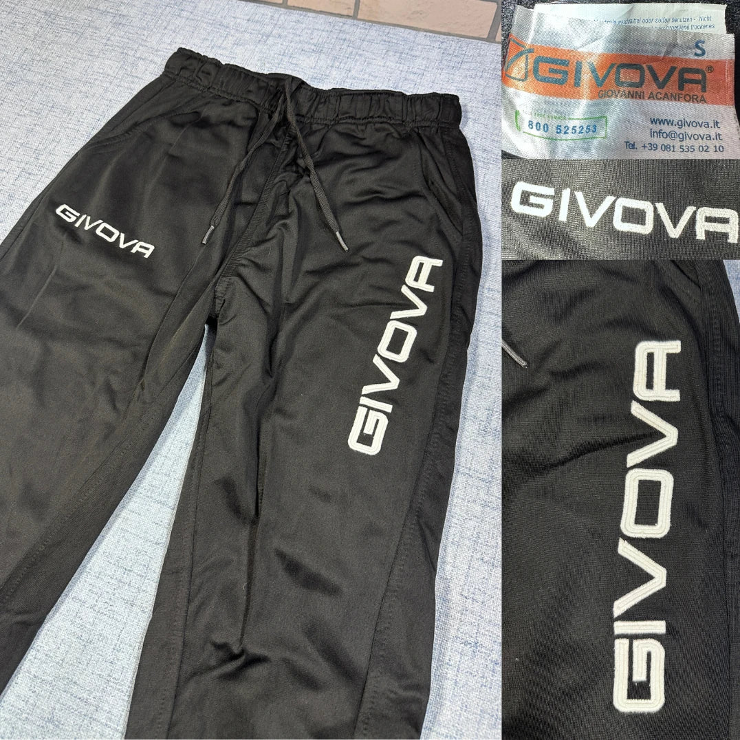 Givova® Black Track Pants Logo-S