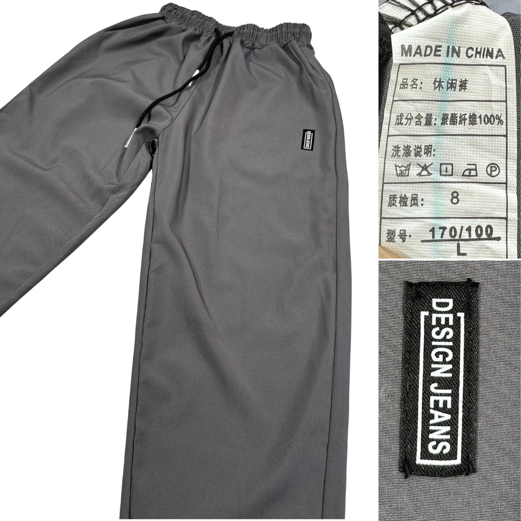 Design Jeans® Grey Track Pants Relaxed-M