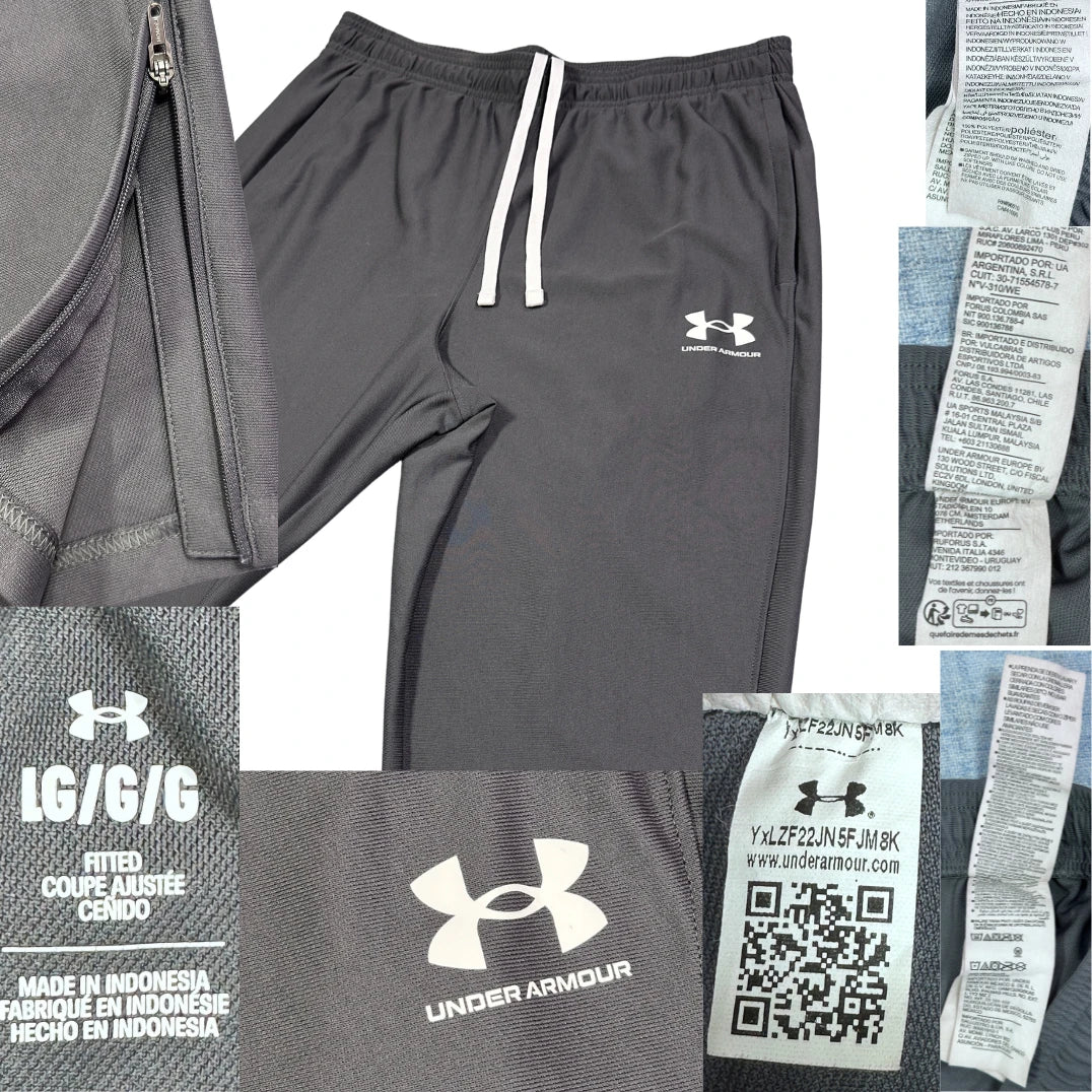 Under Armour® Grey Track Pants Zip-L