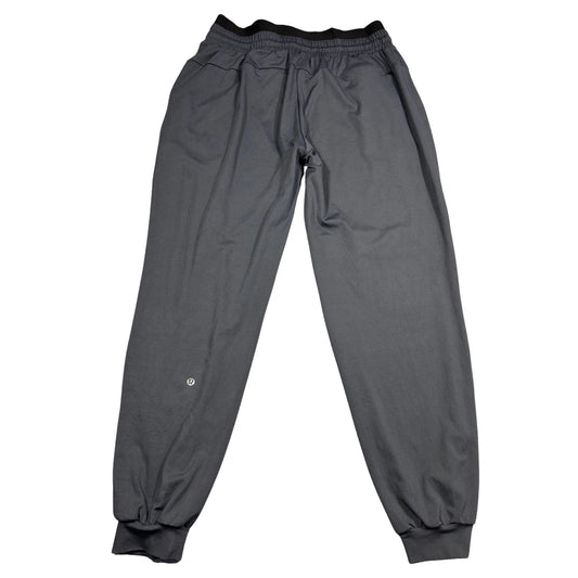 Unbranded Grey Jogger Track Pants Black Stripe-L