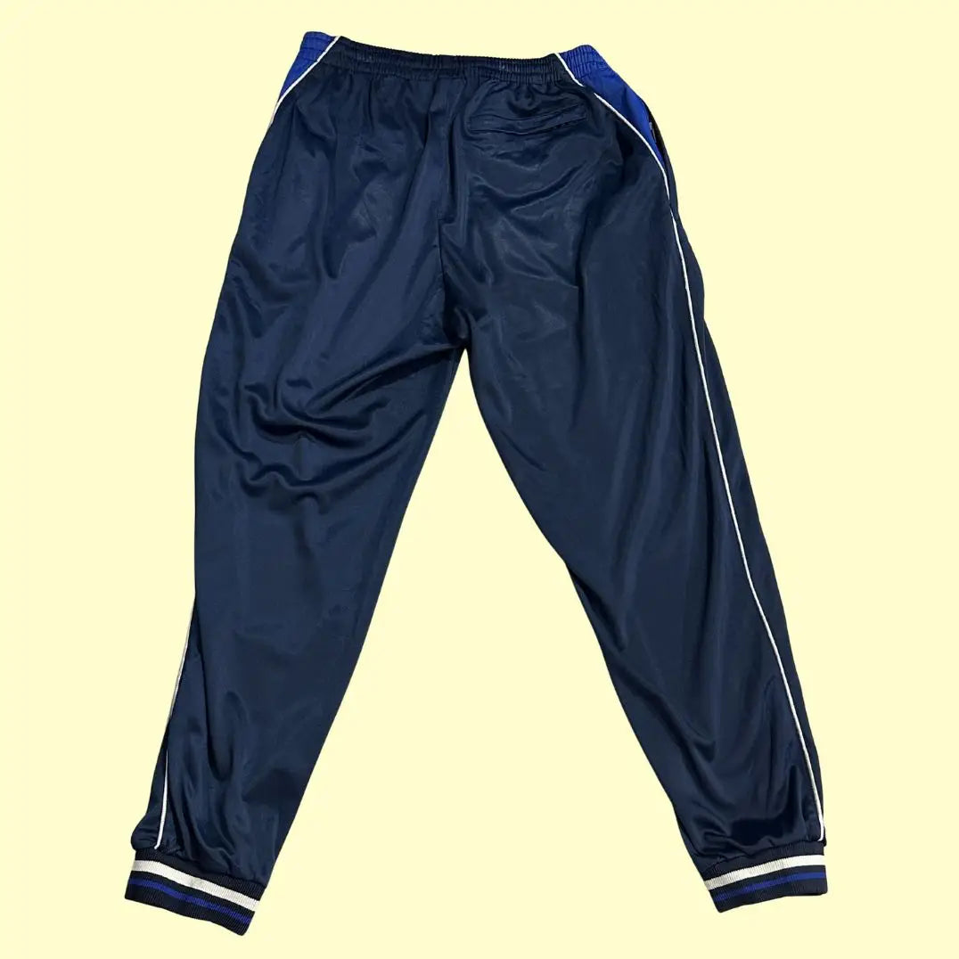 navy-blue track pants are designed for comfort and style