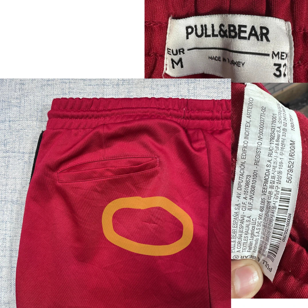 Pull and Bear Red Men's Jogger Pants-M men trousers