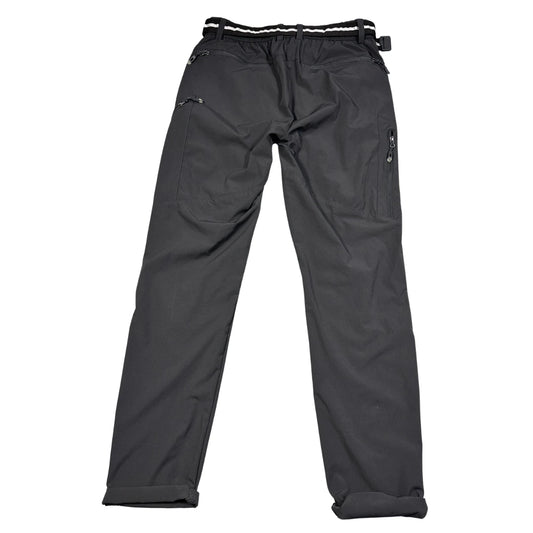 Unbranded Charcoal Hiking Pants Stretch Zip Pockets Belted-S