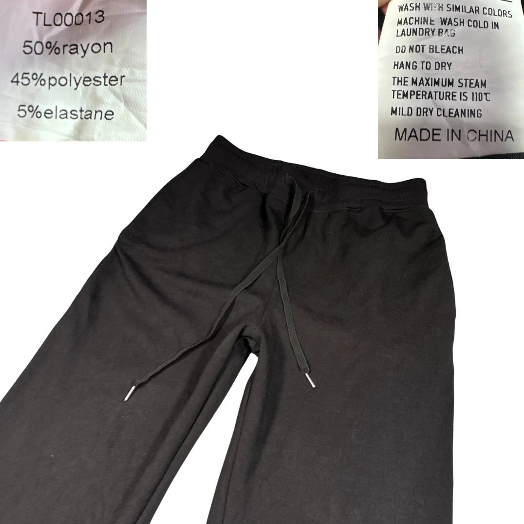 Unbranded Black Wide Leg Lounge Pants-M