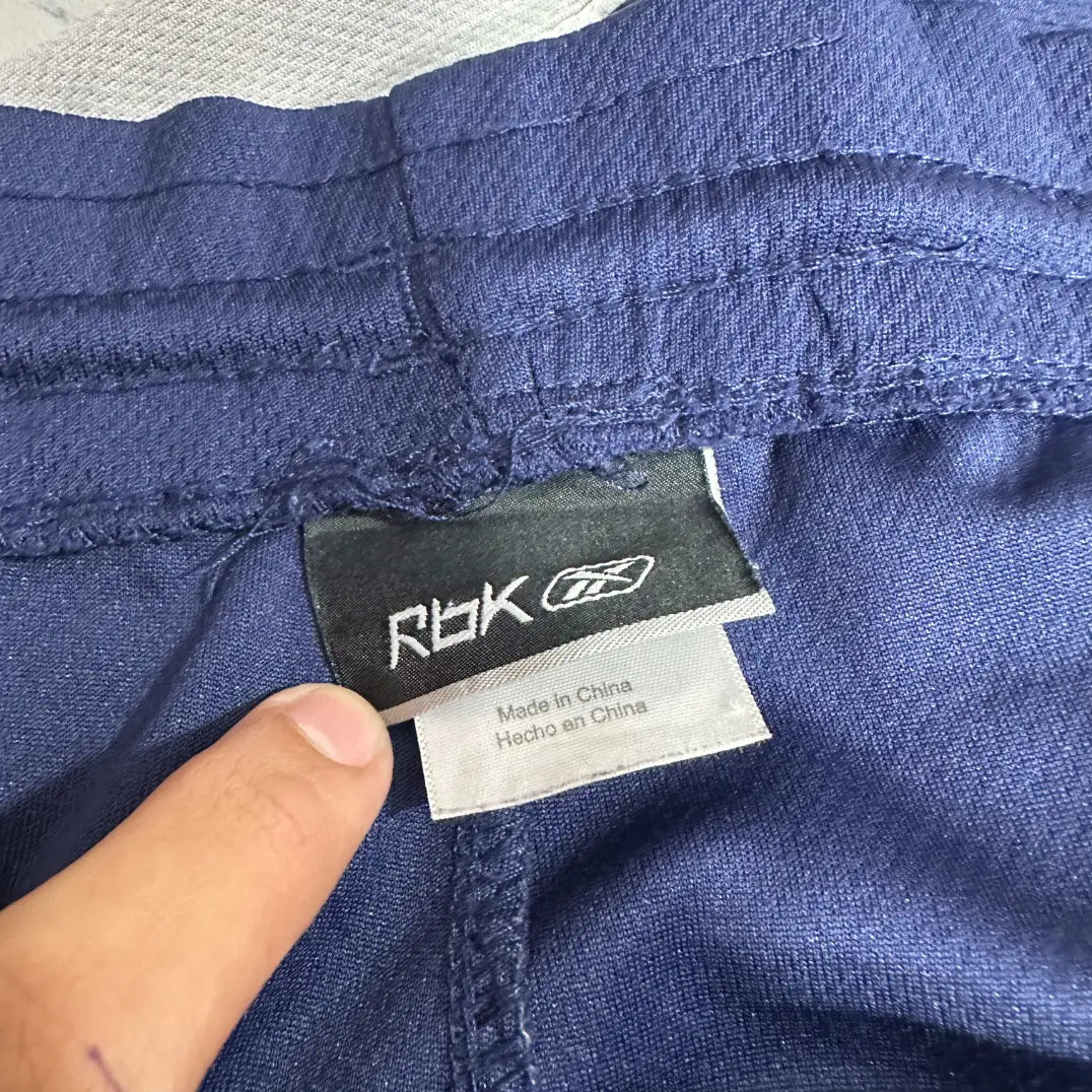 Reebok RBK Navy Blue Track Pants with White Side Stripes 🏃♂️🔥