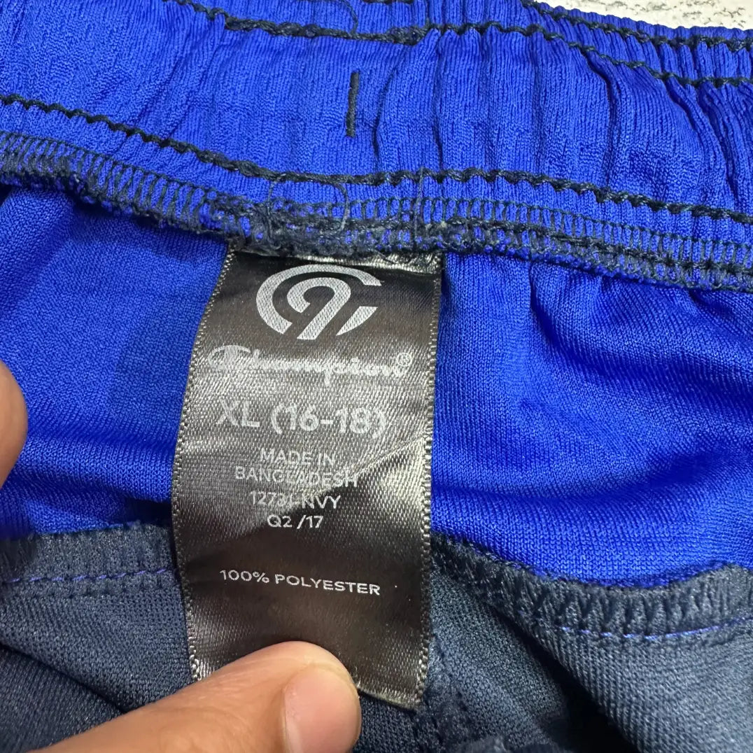 Champion Dual Tone Athletic Track Pants 💙🖤