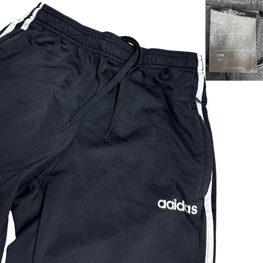 Adidas Black Jogger Pants with White Stripes 🖤🤍