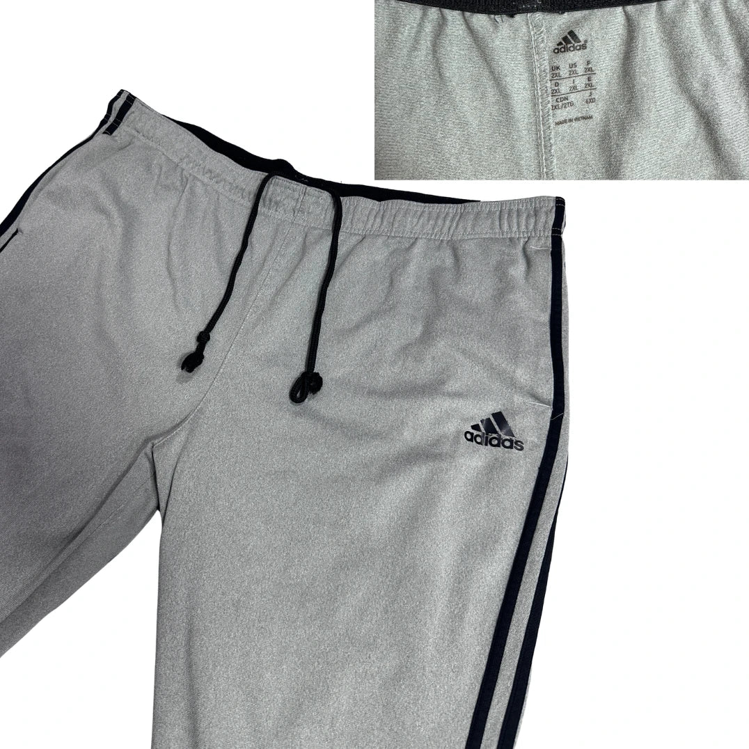 Adidas Classic Grey 3-Stripe Track Pants ⚡