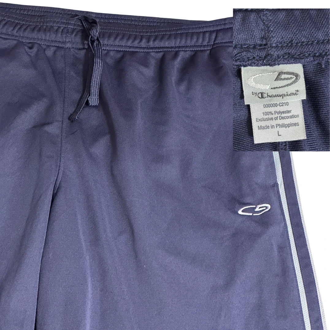 Champion® Navy Track Pants with Side Stripes 🔵(L)