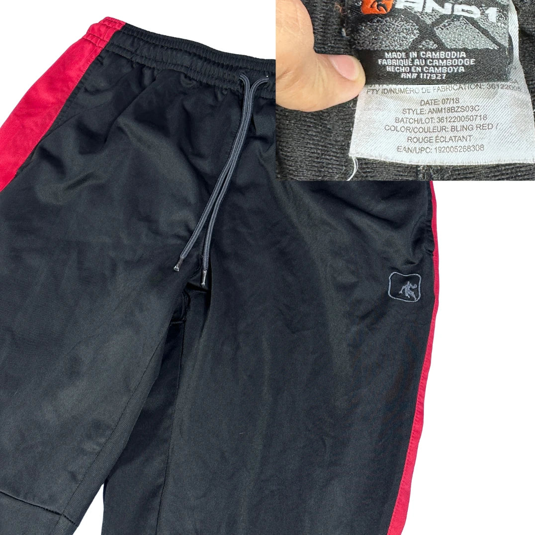 And1® Black Red Athletic Track Pants(L)